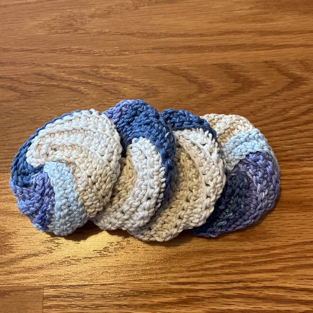 4 pack of crochet scrubbies